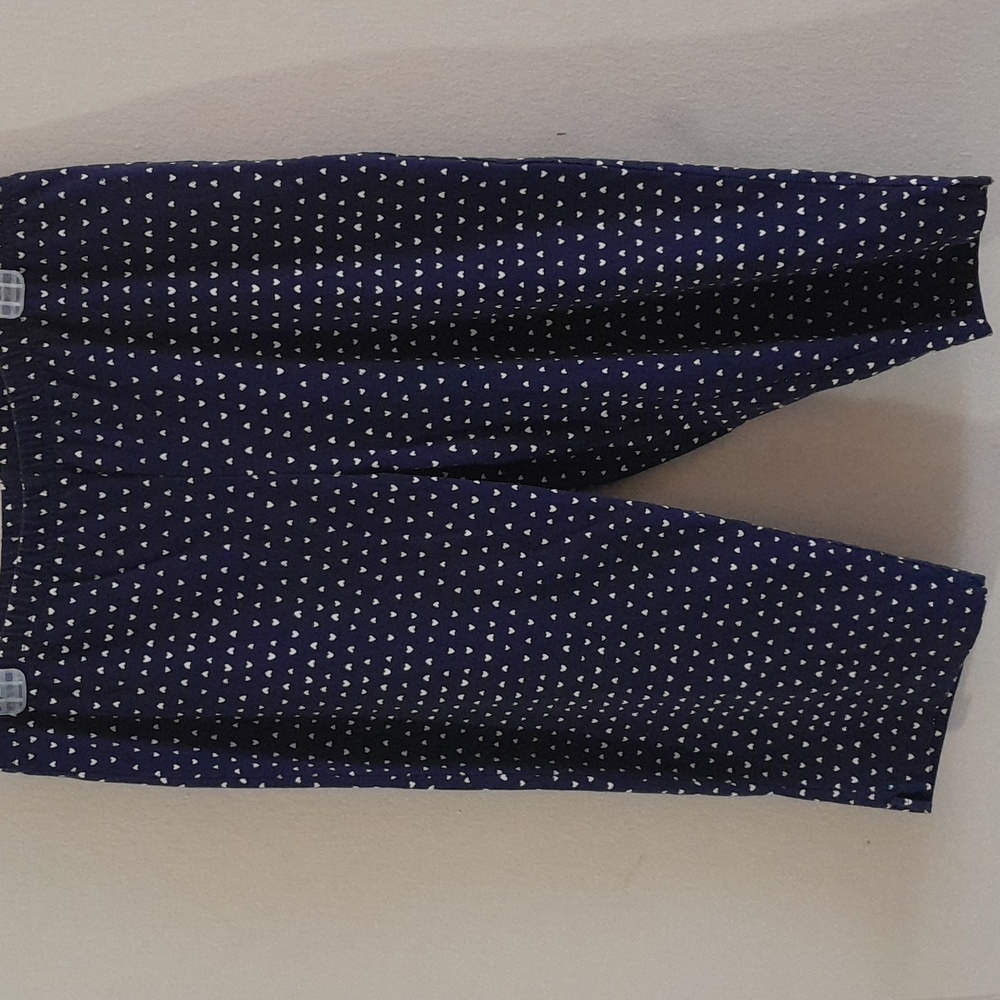 Basic Editions Heart Capris Size XL Navy Blue